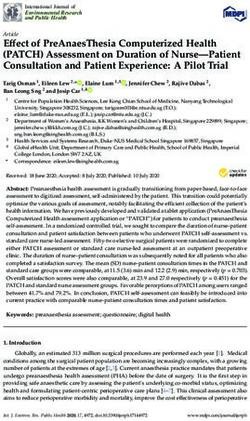 Effect of PreAnaesThesia Computerized Health (PATCH) Assessment on Duration of Nurse-Patient Consultation and Patient Experience: A Pilot Trial - MDPI