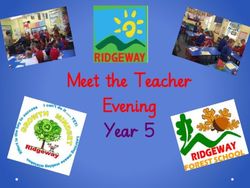 Meet the Teacher Evening Year 5 - Ridgeway Primary School