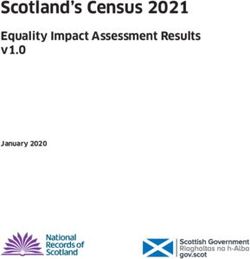 Scotland's Census 2021 - Equality Impact Assessment Results v1.0 January 2020
