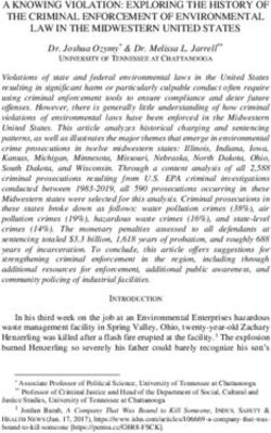 A KNOWING VIOLATION: EXPLORING THE HISTORY OF THE CRIMINAL ENFORCEMENT OF ENVIRONMENTAL LAW IN THE MIDWESTERN UNITED STATES
