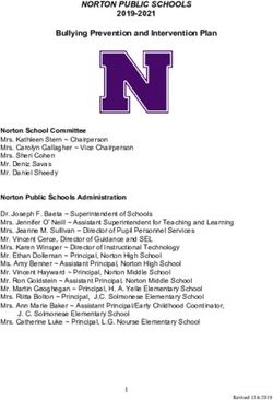 NORTON PUBLIC SCHOOLS - 2019-2021 Bullying Prevention and Intervention Plan