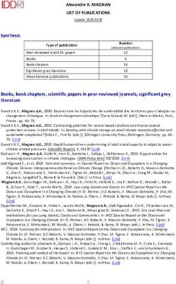 LIST OF PUBLICATIONS Alexandre K. MAGNAN - Iddri