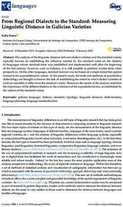 From Regional Dialects to the Standard: Measuring Linguistic Distance in Galician Varieties - MDPI