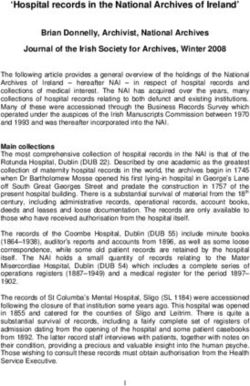 Hospital records in the National Archives of Ireland'