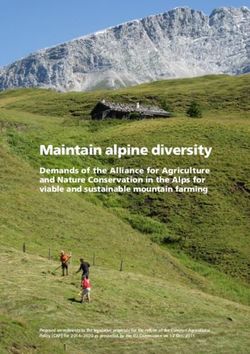 Maintain alpine diversity - Demands of the Alliance for Agriculture and Nature Conservation in the Alps for viable and sustainable mountain ...