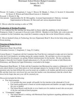 Merrimack School District Budget Committee January 26, 2021 Minutes