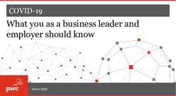 WHAT YOU AS A BUSINESS LEADER AND EMPLOYER SHOULD KNOW - COVID-19 - PWC
