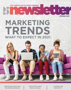 TRENDS MARKETING WHAT TO EXPECT IN 2021 - 25th Hour Communications