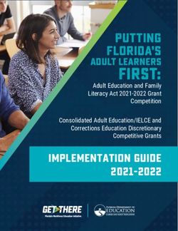 First: Putting Florida's Adult Learners - implementation guide 2021-2022