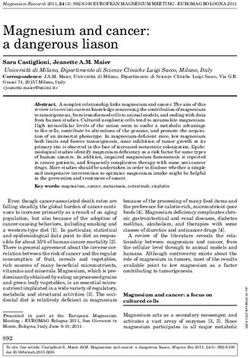 Magnesium and cancer: a dangerous liason