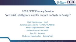 2018 ECTC Plenary Session "Artificial Intelligence and Its Impact on System Design"