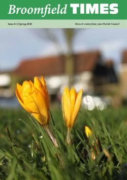 Issue 61 | Spring 2020 - News & events from your Parish Council - Broomfield Parish Council