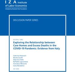 Exploring the Relationship between Care Homes and Excess Deaths in the COVID-19 Pandemic: Evidence from Italy - IZA DP No. 13492 JULY 2020