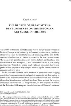 THE DECADE OF GREAT MYTHS: DEVELOPMENTS ON THE ESTONIAN - Journals