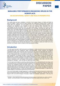 DISCUSSION PAPER MANAGING PERFORMANCE-ENHANCING DRUGS IN THE WORKPLACE: EU-OSHA