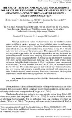 THE USE OF THIAFENTANIL OXALATE AND AZAPERONE FOR REVERSIBLE IMMOBILISATION OF AFRICAN BUFFALO