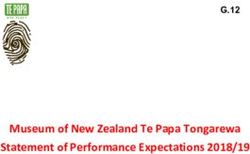 Museum of New Zealand Te Papa Tongarewa Statement of Performance Expectations 2018/19 - G.12
