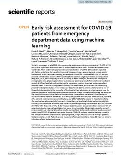 Early risk assessment for COVID 19 patients from emergency department data using machine learning - Nature