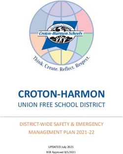 CROTON-HARMON UNION FREE SCHOOL DISTRICT - DISTRICT-WIDE SAFETY & EMERGENCY MANAGEMENT PLAN 2021-22