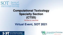 (CTSS) Computational Toxicology Specialty Section Virtual Event, SOT 2021 - Veritas ex machina - Society of Toxicology