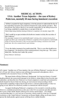 MEDICAL ACTION: USA: Another Texas Injustice - the case of Kelsey Patterson, mentally ill man facing imminent execution