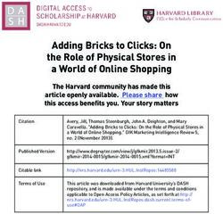 Adding Bricks to Clicks: On the Role of Physical Stores in a World of Online Shopping - Harvard University