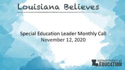 Special Education Leader Monthly Call November 12, 2020