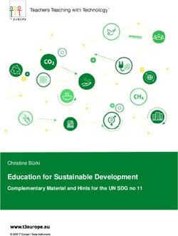 Education for Sustainable Development - Complementary Material and Hints for the UN SDG no 11