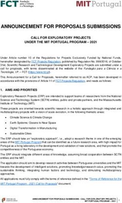 ANNOUNCEMENT FOR PROPOSALS SUBMISSIONS - CALL FOR EXPLORATORY PROJECTS UNDER THE MIT PORTUGAL PROGRAM 2021 - FCT ...