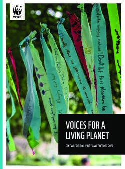 VOICES FOR A LIVING PLANET - SPECIAL EDITION LIVING PLANET REPORT 2020 VOICES FOR A LIVING PLANET 1 - Global Footprint Network