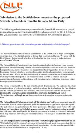 Submission to the Scottish Government on the proposed Scottish Referendum from the National Liberal Party