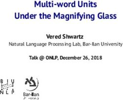 Multi-word Units Under the Magnifying Glass - Vered Shwartz Talk @ ONLP, December 26, 2018