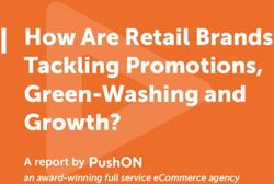 How Are Retail Brands Tackling Promotions, Green-Washing and Growth? - A report by - PushON