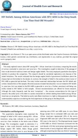 HIV Beliefs Among African Americans with HIV/AIDS in the Deep South Can Time Heal Old Wounds?