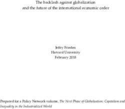 The backlash against globalization and the future of the international economic order