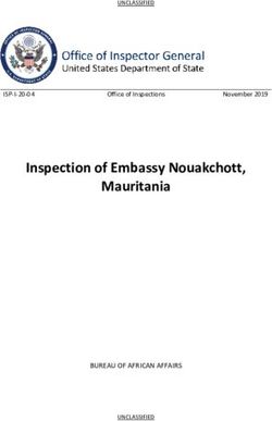 Inspection of Embassy Nouakchott, Mauritania - BUREAU OF AFRICAN AFFAIRS - ISP-I-20-04
