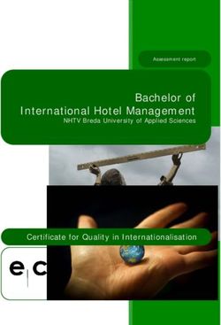 BACHELOR OF INTERNATIONAL HOTEL MANAGEMENT - NHTV BREDA UNIVERSITY OF APPLIED SCIENCES - CEQUINT