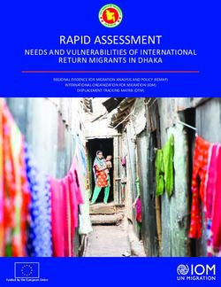 RAPID ASSESSMENT RETURN MIGRANTS IN DHAKA - ReliefWeb