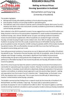 RESEARCH BULLETIN Betting on House Prices: Housing Speculation in Auckland