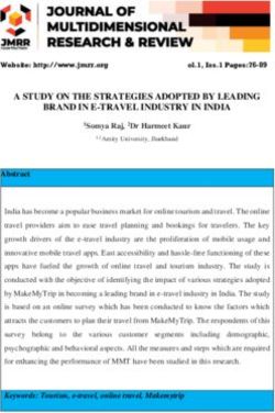 A STUDY ON THE STRATEGIES ADOPTED BY LEADING BRAND IN E-TRAVEL INDUSTRY IN INDIA