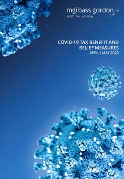 COVID-19 TAX BENEFIT AND RELIEF MEASURES - APRIL / MAY 2020 - MGI Bass Gordon