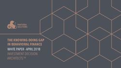 WHITE PAPER - APRIL 2018 - THE KNOWING-DOING GAP IN BEHAVIORAL FINANCE THE KNOWING DOING GAP IN BEHAVIORAL FINANCE WHITE PAPER - Panthera ...