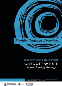 5-year Touring Strategy - BEYOND THE ONE NIGHT STAND - CircuitWest