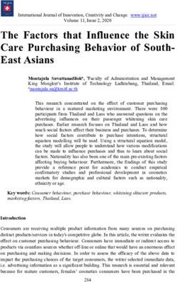 The Factors that Influence the Skin Care Purchasing Behavior of South- East Asians - IJICC