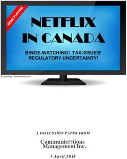 NETFLIX IN CANADA BINGE-WATCHING! TAX ISSUES! REGULATORY UNCERTAINTY! - A DISCUSSION PAPER FROM - Communic@tions Management Inc.