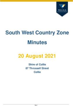 South West Country Zone Minutes 20 August 2021 - Shire of Collie 87 Throssell Street Collie - WALGA