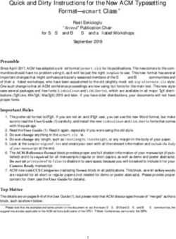 Quick and Dirty Instructions for the New ACM Typesetting