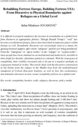 Rebuilding Fortress Europe, Building Fortress USA: From Discursive to Physical Boundaries against Refugees on a Global Level