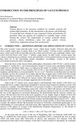 INTRODUCTION TO THE PRINCIPLES OF VACUUM PHYSICS