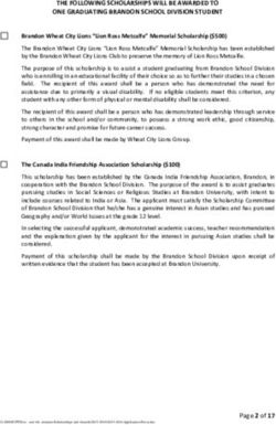 THE FOLLOWING SCHOLARSHIPS WILL BE AWARDED TO ONE GRADUATING BRANDON SCHOOL DIVISION STUDENT